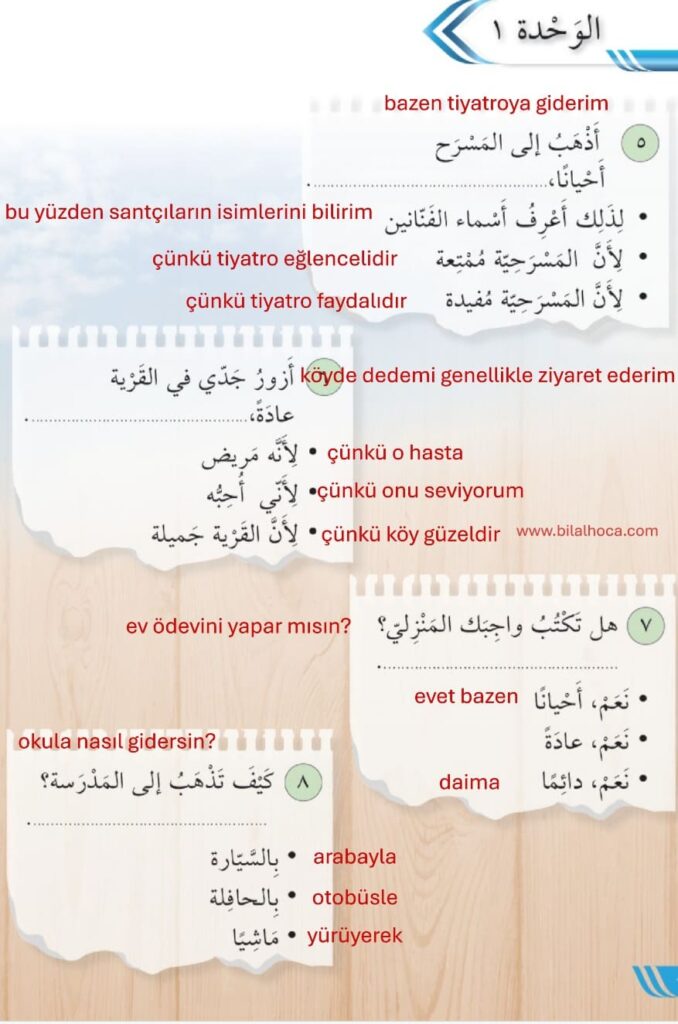 8. Sınıf Arapça Sayfa 14 26 Cevapları 12 8. sinif arapca sayfa 26
